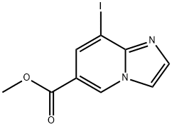 8-Iodo-iMidazo[1,2-a]pyridine-6-carboxylic acid Methyl ester,1823624-38-9,结构式