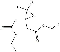 Diethyl 2,2'-(2-chloro-2-fluorocyclopropane-1,1-diyl)diacetate,,结构式