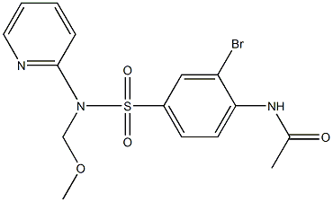 N-(2-BroMo-4-(N-(MethoxyMethyl)-N-(pyridin-2-yl)sulfaMoyl)phenyl)acetaMide Structure