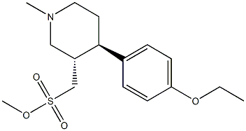 ((3S,4R)-4-(4-Ethoxyphenyl)-1-Methylpiperidin-3-yl)Methyl Methanesulfonate Structure