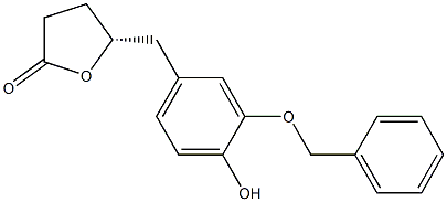 (R)-5-(3-(Benzyloxy)-4-hydroxybenzyl)dihydrofuran-2(3H)-one, , 结构式