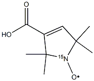 3-Carboxy-2,2,5,5-tetraMethyl-3-pyrrolin-1-yloxy-15N Structure