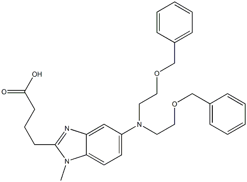 4-(5-(Bis(2-(benzyloxy)ethyl)aMino)-1-Methyl-1H-benzo[d]iMidazol-2-yl)butanoic Acid Structure