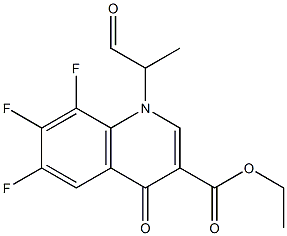 6,7,8-Trifluoro-4-oxo-1-(1-oxopropan-2-yl)-1,4-dihydroquinoline-3-carboxylic Acid Ethyl Ester Structure