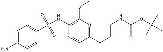 tert-Butyl
(3-(5-(4-AMinophenylsulfonaMido)-6-Methoxypyrazin-2-yl)propyl)carbaMate Structure