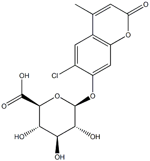 6-Chloro-4-MethyluMbelliferyl b-D-glucuronide Structure