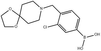 (4-(1,4-dioxa-8-azaspiro[4.5]decan-8-ylMethyl)-3-chlorophenyl)boronic acid Struktur