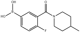 4-氟-3-(4-甲基哌啶-1-羰基)-苯基硼酸, 1449135-54-9, 结构式