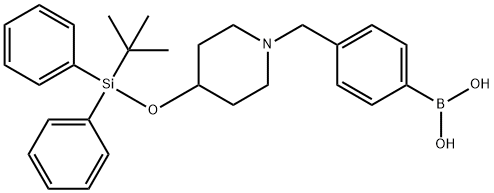 (4-((4-((tert-butyldiphenylsilyl)oxy)piperidin-1-yl)Methyl)phenyl)boronic acid Structure