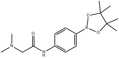 2-(diMethylaMino)-N-(4-(4,4,5,5-tetraMethyl-1,3,2-dioxaborolan-2-yl)phenyl)acetaMide Structure