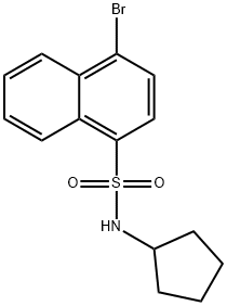4-broMo-N-cyclopentylnaphthalene-1-sulfonaMide Struktur