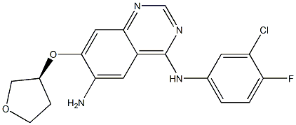 6-AMino-4-[(3-chloro-4-fluorophenyl)aMino]-7-[(S)-(tetrahydrofuran-3-yl)oxy]quinazoline Structure