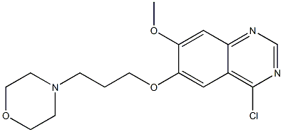 4-(3-(4-chloro-7-Methoxyquinazolin-6-yloxy)propyl)Morpholine 化学構造式