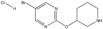 5-BroMo-2-(piperidin-3-yloxy)pyriMidine hydrochloride Structure
