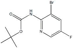 tert-Butyl (3-broMo-5-fluoropyridin-2-yl)carbaMate,,结构式