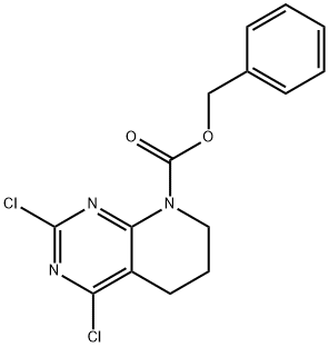 Benzyl 2,4-dichloro-6,7-dihydropyrido[2,3-d]pyriMidine-8(5H)-carboxylate Struktur
