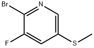 2-broMo-3-fluoro-5-(Methylthio)pyridine Struktur