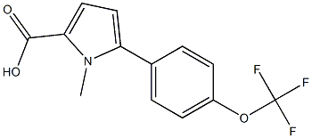 1-甲基-5-(4-(三氟甲氧基)苯基)-1H-吡咯-2-羧酸, , 结构式