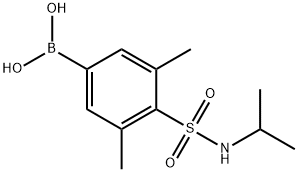 (4-(N-异丙基氨磺酰)-3,5-二甲基苯基)硼酸 结构式