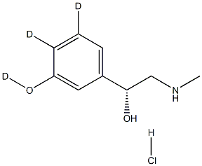 (R)-(-)-盐酸脱羟肾上腺素-D3,1276197-50-2,结构式