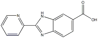 2-(2-吡啶基)-1H-苯并咪唑-6-羧酸, , 结构式