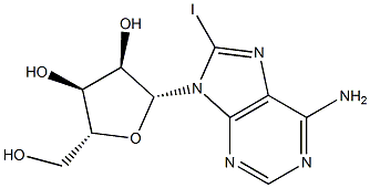 8-iodo Adenosine Struktur