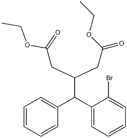 diethyl 3-((2-broMophenyl)(phenyl)Methyl)pentanedioate Structure