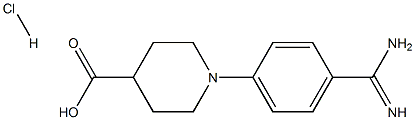1-(4-carbaMiMidoylphenyl)piperidine-4-carboxylic acid hcl Structure