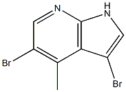 3,5-DibroMo-4-Methyl-7-azaindole 化学構造式