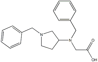 2-(苄基(1-苄基吡咯烷-3-基)氨基)乙酸 结构式