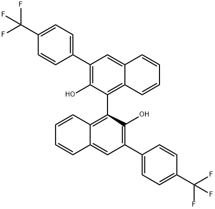 (S)-3,3'-二[4-(三氟甲基)苯基]-1,1'-联萘酚 结构式