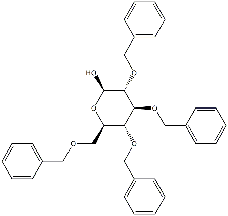 (2R,3R,4S,5R,6R)-3,4,5-tris(benzyloxy)-6-((benzyloxy)Methyl)tetrahydro-2H-pyran-2-ol Structure