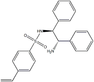 N-((1S,2S)-2-氨基-1,2-二苯基乙基)-4-乙烯基苯磺酰胺, , 结构式