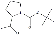 tert-Butyl 2-(1-chloroethyl)pyrrolidine-1-carboxylate 结构式