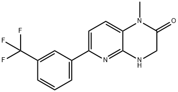 1-Methyl-6-(3-(trifluoroMethyl)phenyl)-3,4-dihydropyrido[2,3-b]pyrazin-2(1H)-one 结构式