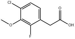 4-氯-2-氟-3-甲氧基苯乙酸 结构式