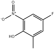 4-フルオロ-2-メチル-6-ニトロフェノール 化学構造式