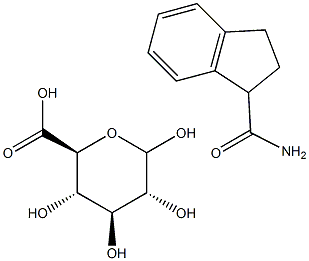 吲达帕胺葡糖苷酸, , 结构式