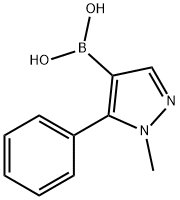 1-甲基-5-苯基-4-硼酸吡唑 结构式