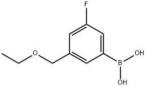 3-乙氧基甲基-5-氟苯基硼酸,1704063-74-0,结构式