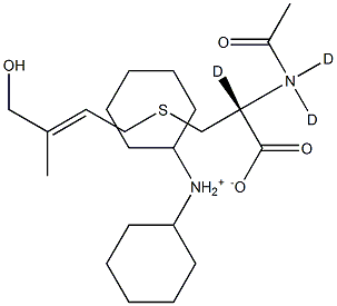 N-Acetyl-S-(4-hydroxy-3-Methyl-2-trans-buten-1-yl)-L-cysteine-d3 DicyclohexylaMMoniuM Salt Structure