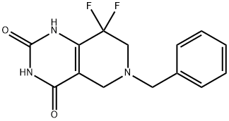 6-benzyl-8,8-difluoro-5,6,7,8-tetrahydropyrido[4,3-d]pyriMidine-2,4-diol Structure
