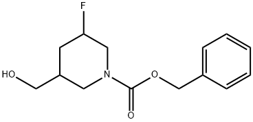 benzyl 3-fluoro-5-(hydroxyMethyl)piperidine-1-carboxylate 化学構造式