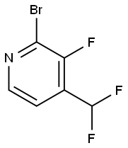 2-溴-4-(二氟甲基)-3-氟吡啶 结构式