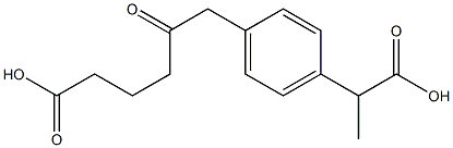 6-[4-(1-Carboxy-ethyl)-phenyl]-5-oxo-hexanoic acid Struktur