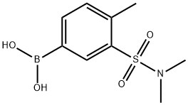 (3-(N,N-二甲基氨磺酰)-4-甲基苯基)硼酸 结构式