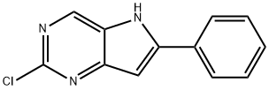 2-chloro-6-phenyl-5H-pyrrolo[3,2-d]pyriMidine Struktur