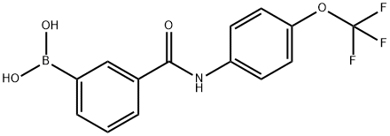 (3-((4-(三氟甲氧基)苯基)氨基甲酰)苯基)硼酸, 1704069-22-6, 结构式