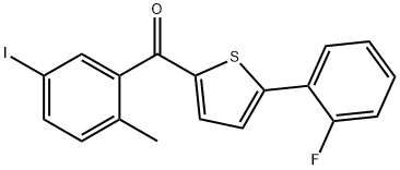 (5-(2-氟苯基)噻吩-2-基)(5-碘-2-甲基苯基)甲酮,2070015-36-8,结构式
