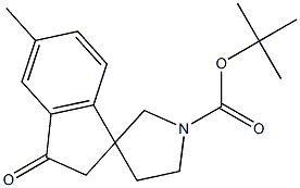 5-甲基-3-氧代-2,3-二氢螺[茚-1,3'-吡咯烷]-1'-甲酸叔丁酯,,结构式